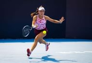 Rakhimova plays a forehand in the 2024 China Open - Day 2 - Source: Getty